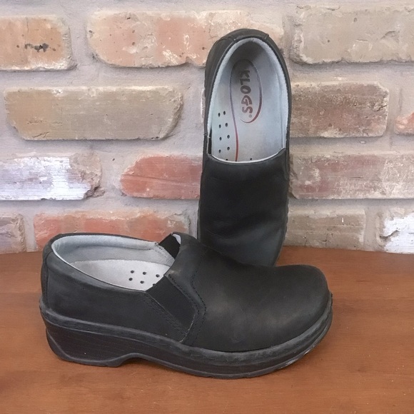 KLOGS Women’s Black Nubuck Leather Slip Resistant Non-marking Comfort Clogs 9 - Picture 1 of 5